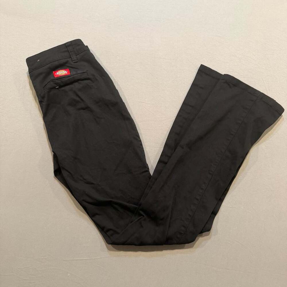 Dickies Women's Flat Front Stretch Twill Pant Black Size 1/25